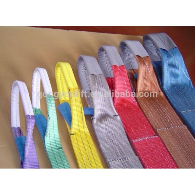 Flat eye eye webbing sling Australian Standard AS 1353 safety factor 8:1 polyester webbing and lifting sling