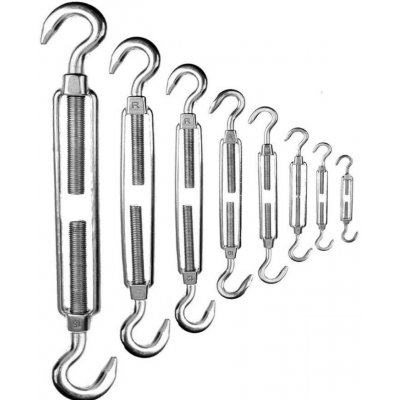 Rigging Screws 1/2" X 6" Galvanized Jaw & Jaw Turnbuckle Commercial Type Malleable Iron