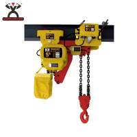 1 ton double speed ring chain HHBB electric chain hoist with trolley 380v